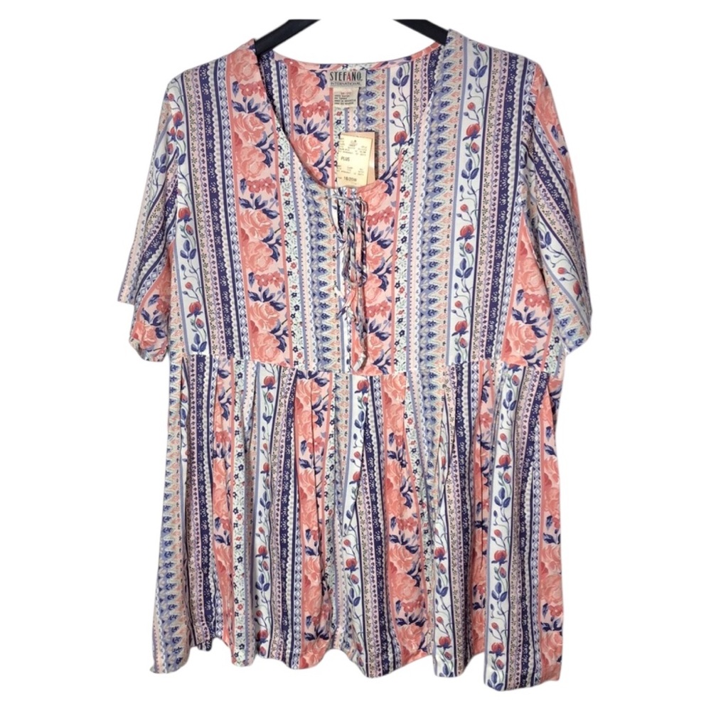 Stefano International Sportswear Womens Floral Pullover Shirt
